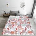 thumbnail image 5 of Honeii Tropical Corals Seahorse Print Fleece Blanket - Throw Blanket for Bed, Sofa, Couch, Camping, and Travel , Microplush Ultra Soft Warm Blanket-80"x60", 5 of 7