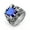 Blue, variant on Mens Stainless Steel Biker Manmade Onyx Dragon Claw Ring for Men Size 7-13-10-Red