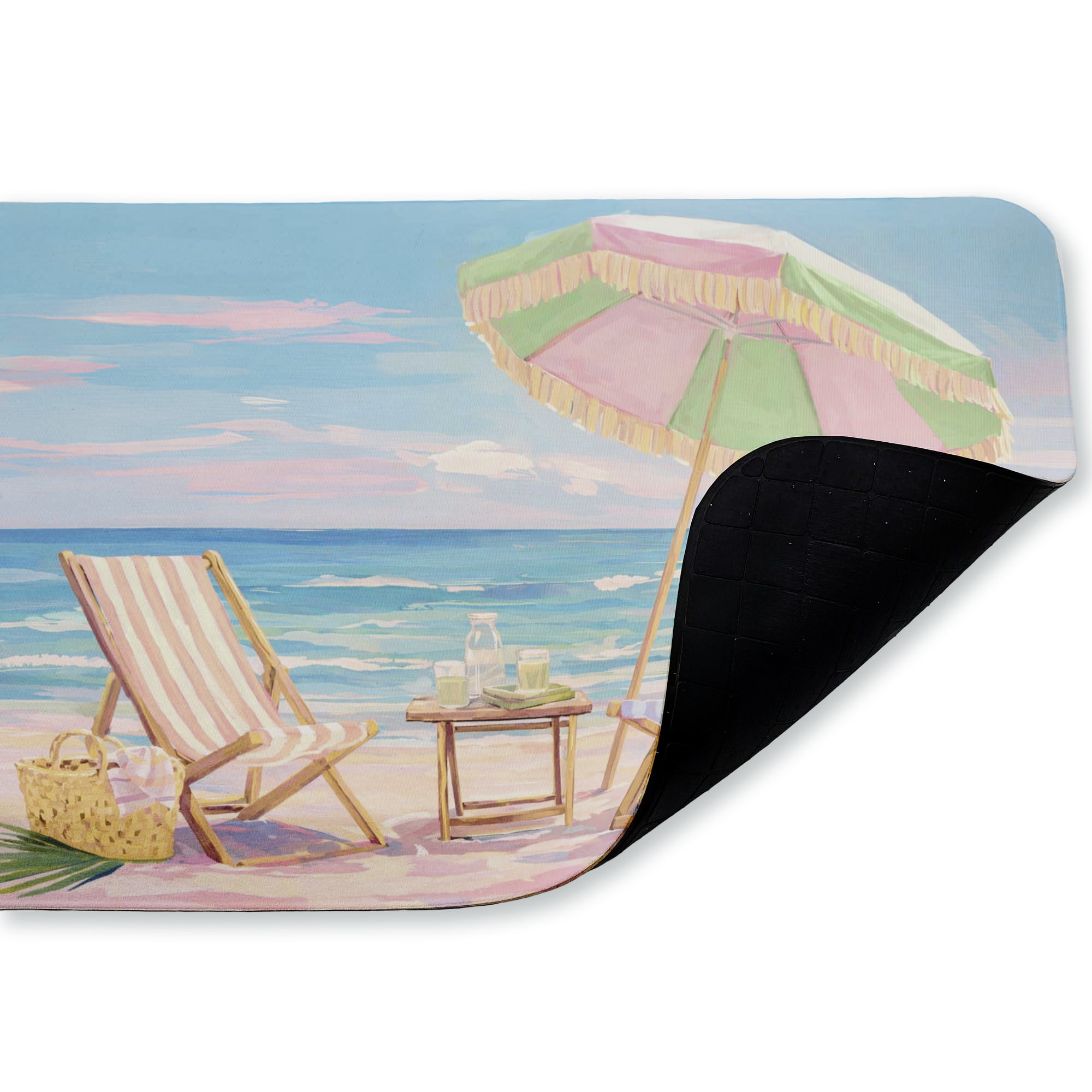 Stupell Industries Drinks By The Sea Printed Anti-Fatigue Floor Mat, design by Ziwei Li