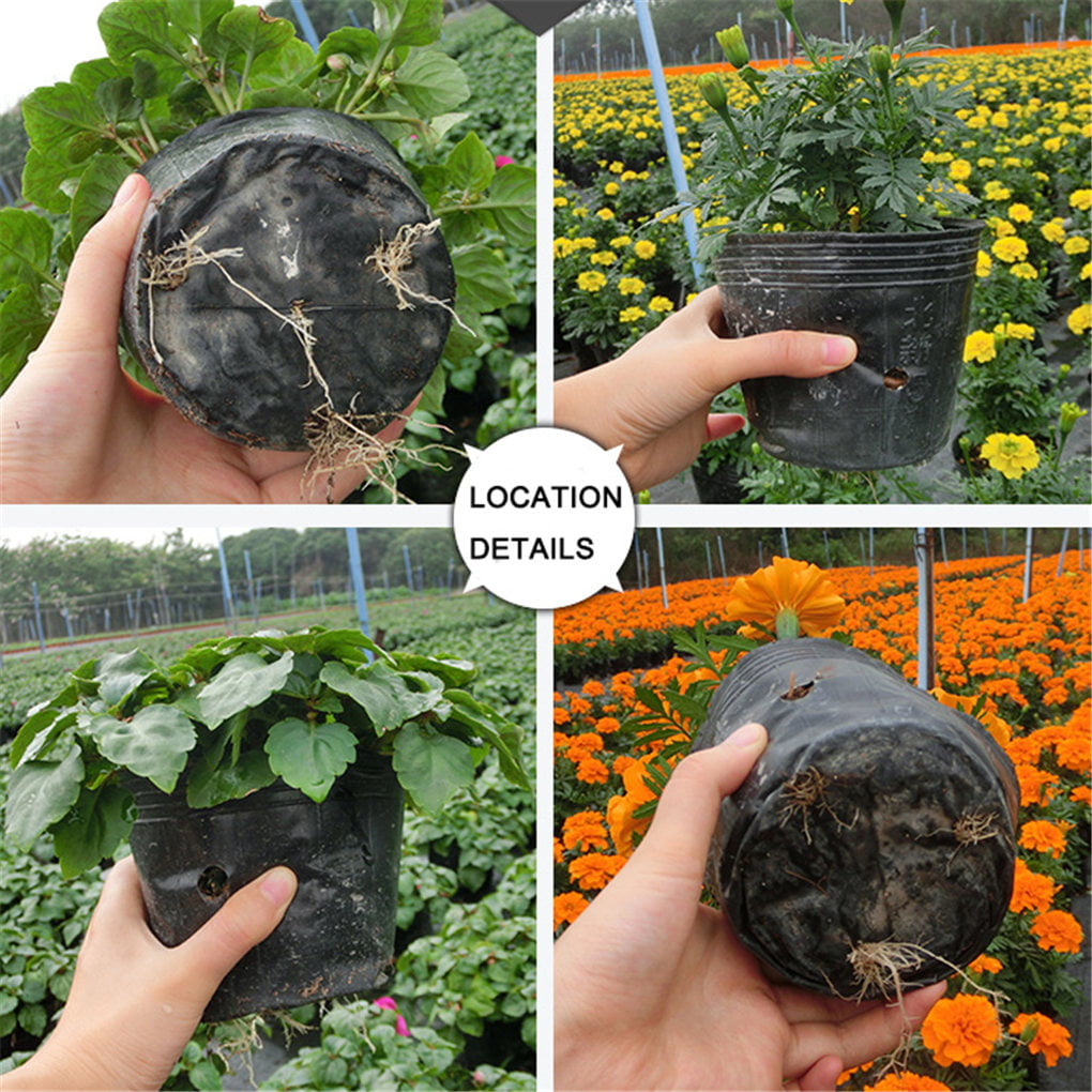 Plant Grow Bags Flower Vegetable Garden Planter Bag Aeration Fabric Pot 100Pcs 