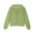 thumbnail image 6 of Cethrio Kids Girls Zip up Hoodies, Spring Fall Long Sleeve Casual Athletic Girls Sweatshirts Green Size 5T, 6 of 8