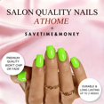 thumbnail image 4 of Press On Nails JOYVVEW Cuadrado corto verde brillante para mujer, 4 of 7