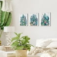 thumbnail image 4 of Succulent Wall Decor Boho Wall Art for Room Southwestern Decor Plant Canvas Kitchen Pictures Cactus Bathroom Decor Tropical Botanical Posters Cacti Flower Painting Home Decorations 12x16" 3 Pcs, 4 of 6