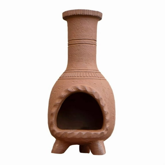 Handmade Terracotta Holder Burner for Smudging and Meditations - Mexican Style Chiminea Clay Incense Dish