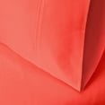 thumbnail image 3 of 300-Thread Count Cotton Solid Deep Pocket Bedding Sheets & Pillowcases , Coral, Queen, 4 Piece By Impressions, 3 of 5