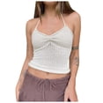 thumbnail image 1 of Cameland Camisoles Décontractées pour Femmes, Printemps Été, Couleur Unie Douce, Col Rond, 1 of 8