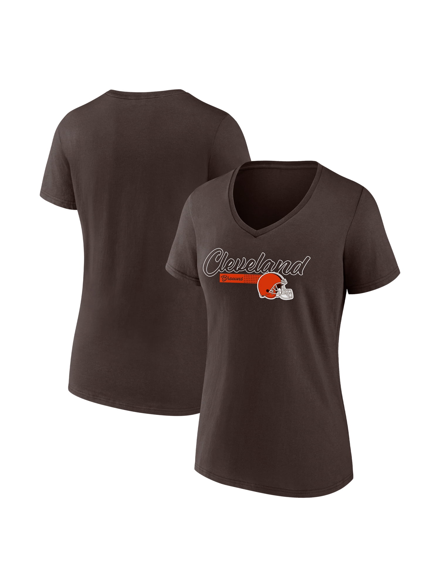 NFL Cleveland Browns Women's Cotton Brown Short Sleeve T-Shirt