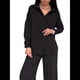 thumbnail image 1 of Conjuntos de 2 Piezas para Mujer: Conjuntos Casuales de Salón, Camisas de Larga con Botones y Pantalones de Pierna Negro XXL, 1 of 10
