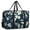 Black, variant on For Spirit Airlines Personal Item Bag 18x14x8 Inch, Floral Weekender Travel Bag, Foldable Travel Duffel Bag Underseat Carry on Bag with Luggage Sleeve for Women and Men 30L
