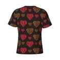 thumbnail image 6 of Qekee Gold Glitter Heart Classic Fit T-Shirt Men's Shirt Men's Tight Short Sleeves for Exercise, Running, Mountaineering - Gold Glitter Heart, 6 of 9