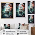 thumbnail image 4 of Designart "Pirate Boat Isle of Illusion Adventure II" Pirate Wall Art Living Room, 4 of 5