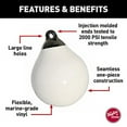 thumbnail image 3 of Taylor Made 9" Tuff End? Inflatable Vinyl Buoy - White, 3 of 5