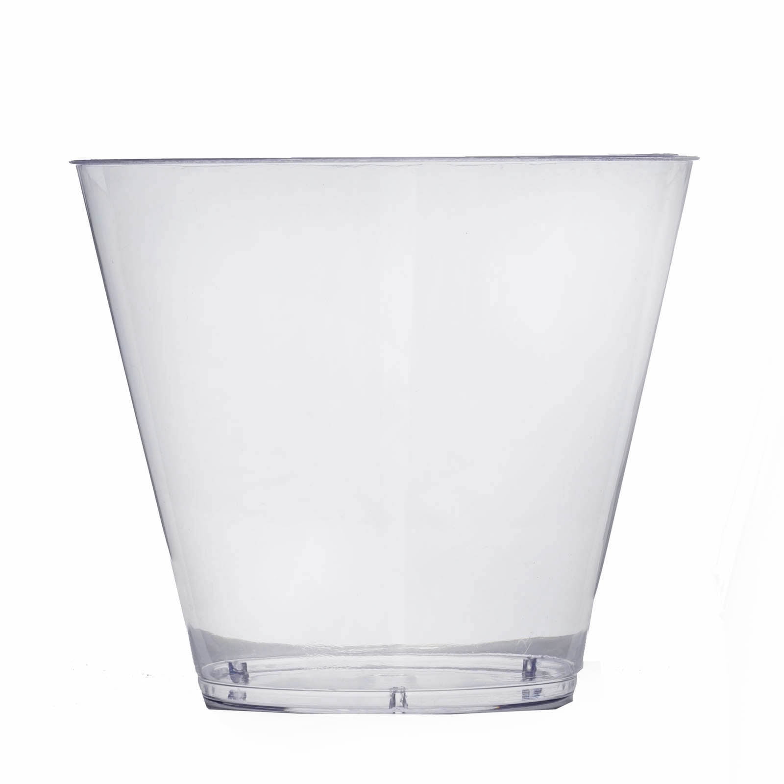 Clear Hard Plastic Cups / Tumblers [9 oz. Squat] Small Disposable Party  Cocktail Glasses