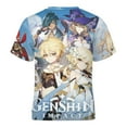 thumbnail image 5 of Genshin Impact Kids Short Sleeve Tee Shirt Novelty Crewneck T-Shirts Unisex Summer Blouse Tops for Boys Girls 110CM, 5 of 8