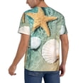 thumbnail image 5 of Haiem Hip Hop Hipster Baseball Jersey Button Down Shirts Sports Uniforms Men Women Jersey(Starfish And Seashell,3X-Large), 5 of 9