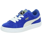 PUMA 35110-02: Suede Junior Sneaker Kid Snorkel Blue/White (7 M US Big Kid)