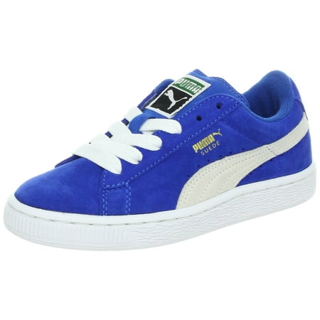 Puma Suede GS Boys Shoes Size 5, Color: Snorkel Blue/White