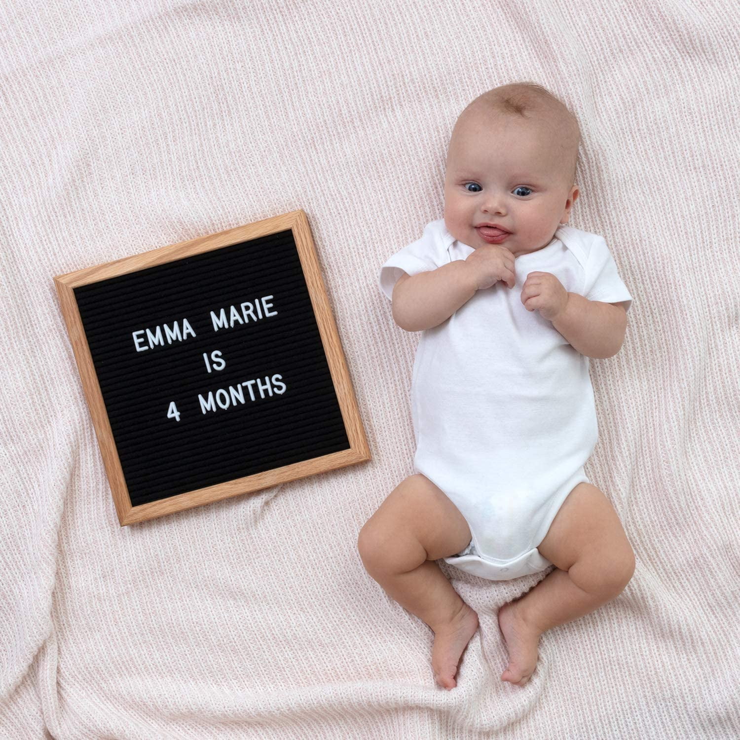 Download Gray Colorblock Felt Letter Board With Letters 10x10 Inch Sturdy Oak Framed Felt Board With White Letter Board Letters 300 White Plastic Letters Perfect As A Message Board Or Baby Announcement Walmart Com