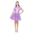 thumbnail image 4 of Girls Disney Princess Tangled Rapunzel Cosplay Short Sleeve Sweater Dress, Sizes 4-12, 4 of 15