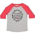 thumbnail image 3 of Inktastic Middle Sister Leaves, Circle, Heart Girls Toddler T-Shirt, 3 of 5