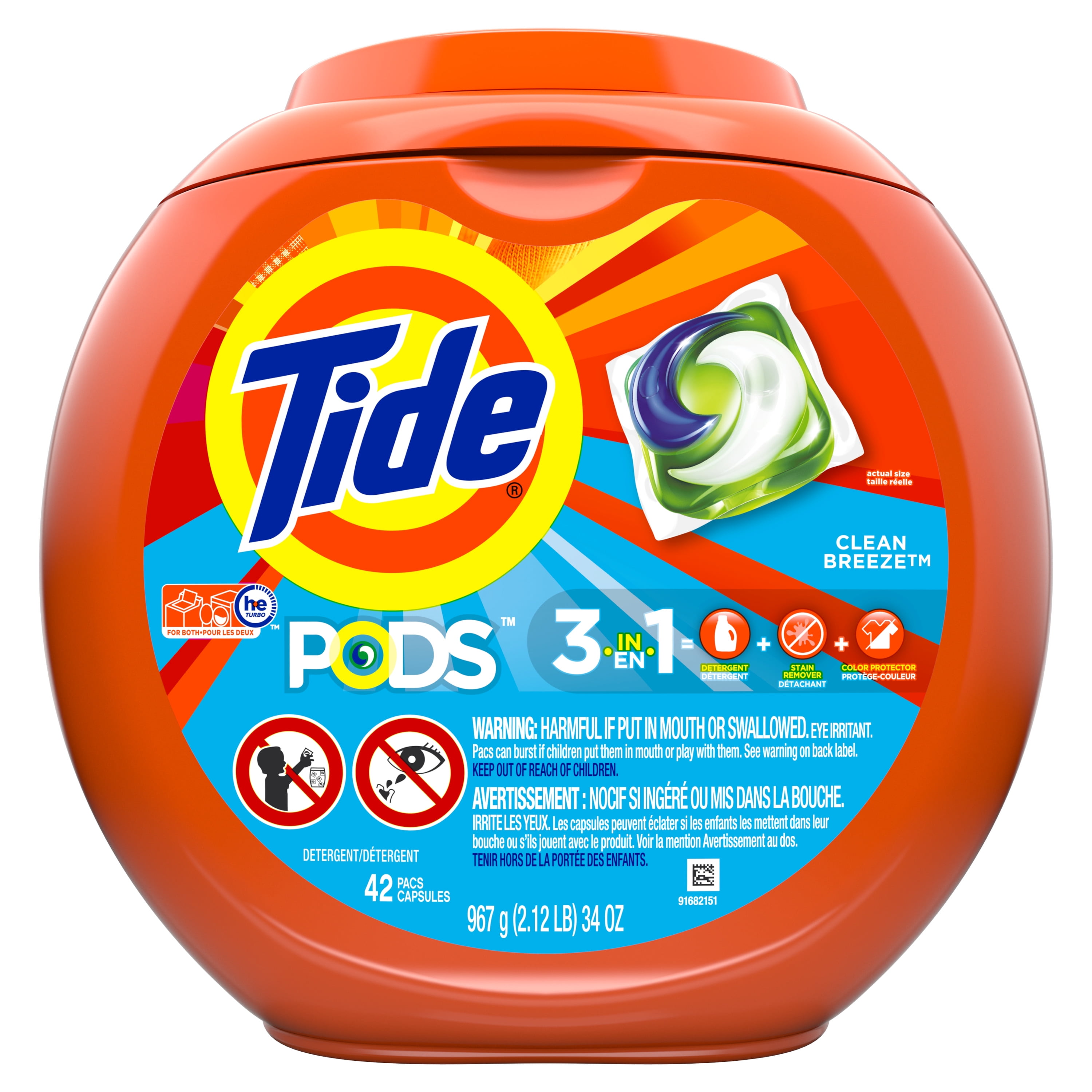 Tide Pods Clean Breeze, 42 Ct Laundry Detergent Pacs
