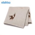 thumbnail image 1 of Mantas de dibujos animados para bebé recién nacido, mantas mensuales 100% algodón de punto para niño pequeño, alfombrillas de Clip para jugar al aire libre, 100x80cm, 1 of 4