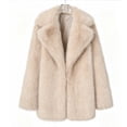 thumbnail image 2 of KICILVS Faux Fur Jacket Women Notched Collar Oversized Fuzzy Luxury Long Sleeve Coat Warm Winter Fall Trendy Outerwear, 2 of 7
