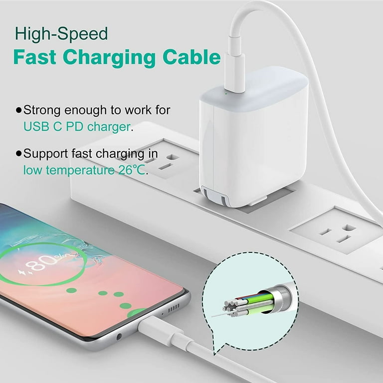 Original 20W PD USB C Charger and Type C Cable for iPhone 15/ iPhone 15  Plus/iPhone 15 Pro/iPhone 15 Pro Max Fast Latest iPhone Charger (Adapter  and