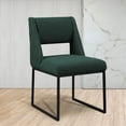 thumbnail image 2 of Meridian Furniture Jayce Green Boucle Fabric Dining Chair, 2 of 6