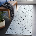 thumbnail image 2 of SAFAVIEH Faux Hide Crane Dot-Print Runner Rug, Ivory/Black, 2'6" x 8', 2 of 8