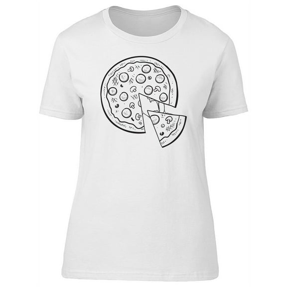 Hand Drawn Pepperoni Pizza T-Shirt Men -Image by Shutterstock, Male Medium