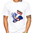 thumbnail image 2 of Camiseta clásica S-Sonic The Cool H-Hedgehog para hombre y mujer, ropa combinada para parejas, cuello de manga corta, moda de algodón, 2 of 5