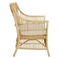 OSP Home Furnishings Maui Chair with Cream Cushion and Natural Washed