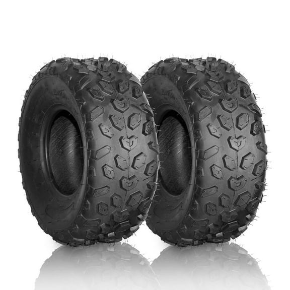 Ktaxon 19x7-8 ATV/UTV Tires Set of 2, 4PR Tubeless All-Terrain Sport Tires for Quad & Go-Kart (8" Rim)