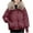 Wine, variant on Winter Warm Coats for Womens Fashion Plus Size Long Sleeve Hoodless Solid Color Zipper Pocket Top Casual Coat