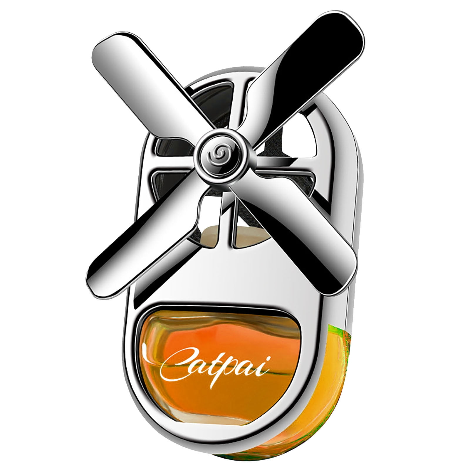 Weloille Rotating Car Aromatherapy Diffuser, 4ml Natural Essential Oil Air Freshener with Windmill Design, ABS Plastic for Vehicle Fragrance,