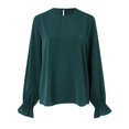 thumbnail image 2 of Vedolay Shirts for Women Trendy Ladies Fashion Women Loose Button Down Shirts Green,L, 2 of 5