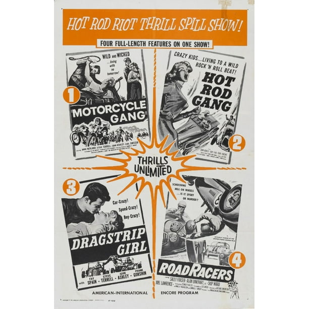 Road Racers Movie Poster 24inx36in (61cm x 91cm) Art Poster 24x36 ...