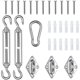 thumbnail image 1 of Yescom Triangle Sun Shade Sail Hardware Kit 6 304 Anti-Rust Stainless Steel M6 Accessory 40pcs for Outdoor Canopy, 1 of 11