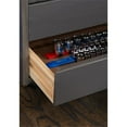thumbnail image 6 of Riverbay Furniture Six Drawer Wide Wood Rolling Cart in Gray, 6 of 15