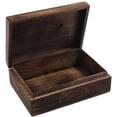 thumbnail image 3 of Ajuny Handcrafted Wooden Jewelry Storage Box Elephant Motif Vintage Keepsake Treasure Chest Trinket Holder 10x7 inch, 3 of 7