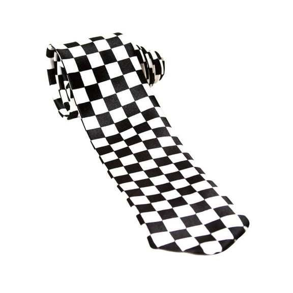 Black and White Checkered Trendy 3 inch wide Necktie