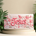 thumbnail image 6 of 1 Pcs 2D Flat License Plate Covers & Frames, Jesus with Floral For Decorative Front, Waterproof For Decoration Aluminum License Plate Covers & Frames Cover For Men Women, 12" X 6", 6 of 7