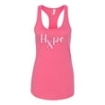 thumbnail image 2 of Wild Bobby, Hope Pink Ribbon Support Brave Fight, Breast Cancer Awareness, Women Racerback Tank Top, Hot Pink, X-Large, 2 of 5