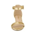 thumbnail image 6 of BLISSFUL STEP Women's Shoes Open Toe Block Heel Ankle Strap Sandals Gold 8, 6 of 7