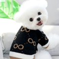 thumbnail image 1 of Winter Dog Clothes Chihuahua Soft Puppy Kitten High Striped Cardigan Warm Knitted Sweater Coat Fashion Clothing for Pet Dogs Cat ShopWise Round, 1 of 16