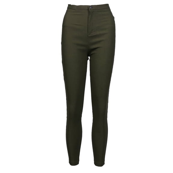 Womens Denim Skinny Pants Ladies High Waist Stretch Jeggings Slim Pencil Trousers