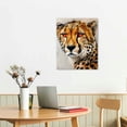 thumbnail image 3 of ARISTURING Leopard Canvas Prints Wildlife Animal Leopard Wall Art Cheetah Pictures Artwork for Bathroom Bedroom Office Living Room Paintings Decorations Ready to Hang Framed, 3 of 5