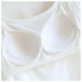 thumbnail image 4 of WREESH Womens Built In Bra Tank Tops Solid Color Padded Camisole Summer Seamless Workout Shirts Sleeveless Yoga Tank Tops White, 4 of 6