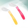 thumbnail image 4 of MasteelfCA 2 Pcs Silicone Safe Spoon Feeding Tableware Infant Tableware Bending and Spoon (1 Pcs Red + 1 Pcs Yellow), 4 of 7
